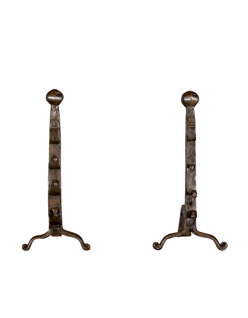 Solid Pair Andiron For Open Fire