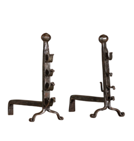 Maison Leon Van den Bogaert Par Sólido Andiron Para Fuego Abierto
