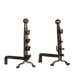 Solid Pair Andiron For Open Fire