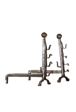 Solid Pair Andiron For Open Fire