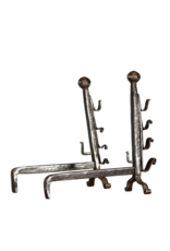 Solid Pair Andiron For Open Fire