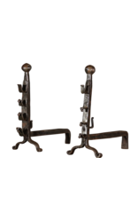 Solid Pair Andiron For Open Fire