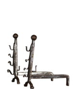 Maison Leon Van den Bogaert Massives Paar Andiron für offenes Feuer