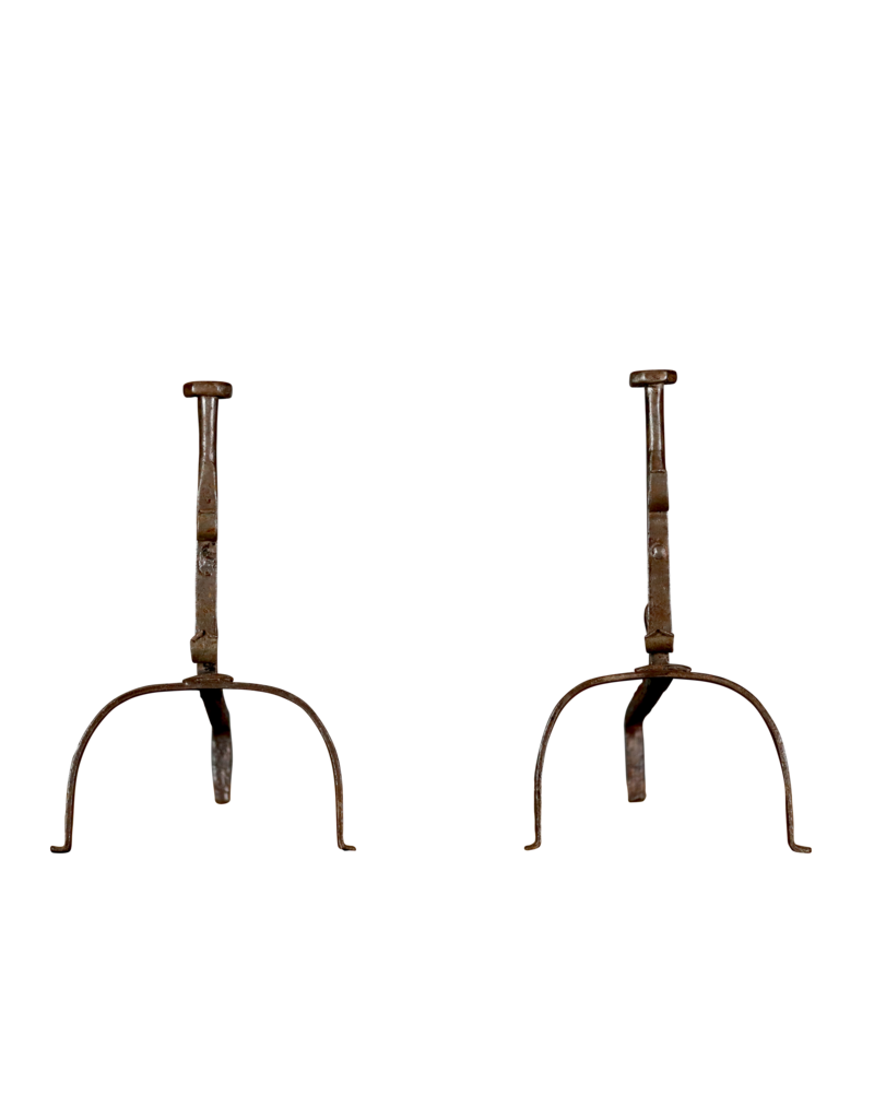 Maison Leon Van den Bogaert Simpele haard ijzers — 49 cm hoog