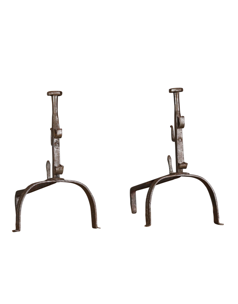 Maison Leon Van den Bogaert Simpele haard ijzers — 49 cm hoog