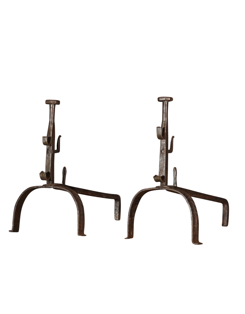 Maison Leon Van den Bogaert Simpele haard ijzers — 49 cm hoog