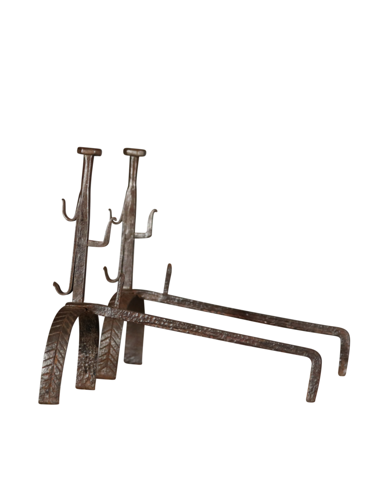 Maison Leon Van den Bogaert Simpele haard ijzers — 49 cm hoog