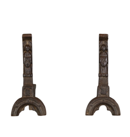Maison Leon Van den Bogaert Gotische haardijzers — 49 cm hoog