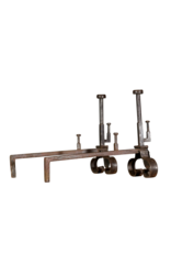 19th Century Pair Andiron In Wrought Iron