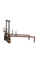 19th Century Pair Andiron In Wrought Iron