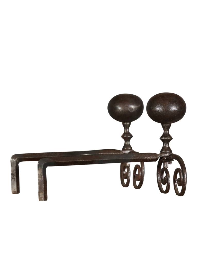 Maison Leon Van den Bogaert Renaissance Vuurbokken Met Spiegel Ballen
