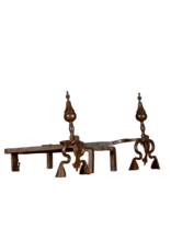 Maison Leon Van den Bogaert Jagers haardijzers — 37 cm hoog