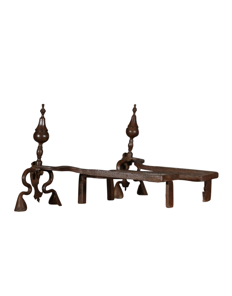 Maison Leon Van den Bogaert Jagers haardijzers — 37 cm hoog
