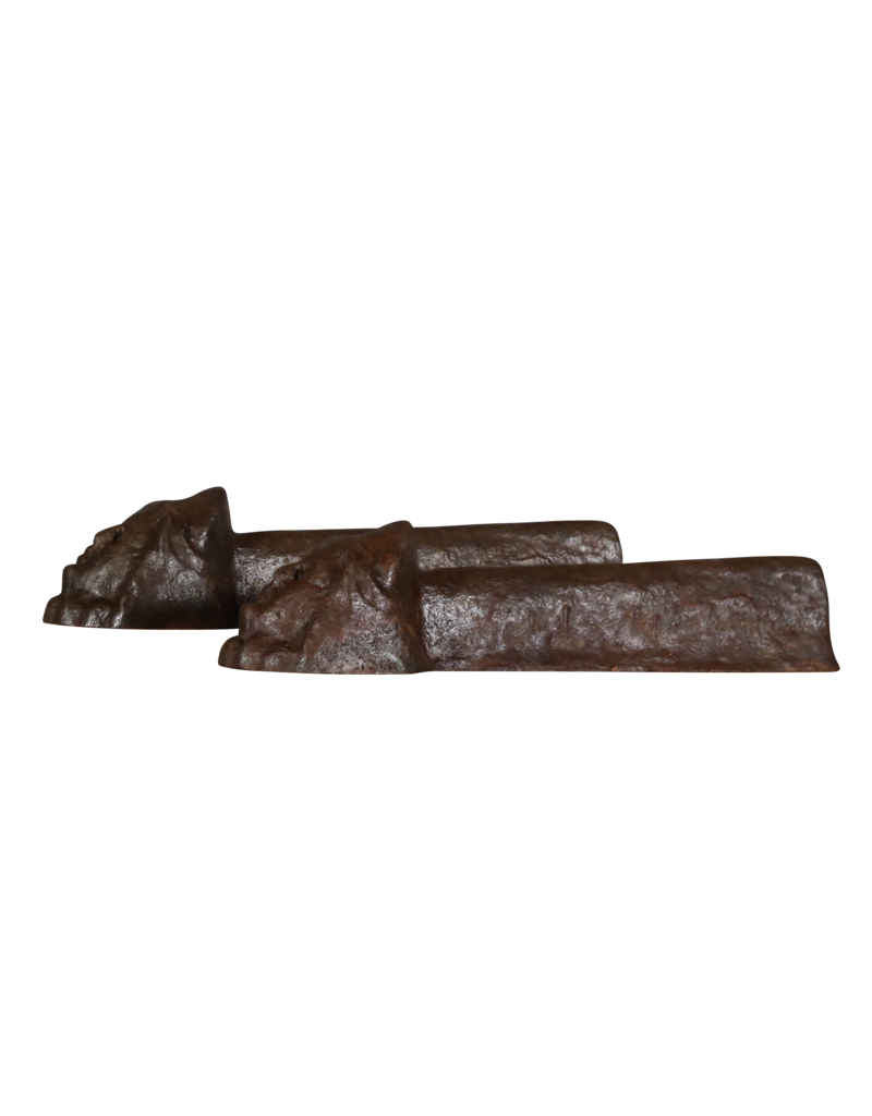 Maison Leon Van den Bogaert Solid Pair Andiron For Open Fire