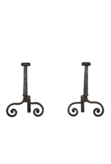 Maison Leon Van den Bogaert Vintage Pair Andiron — 37,5 cm High