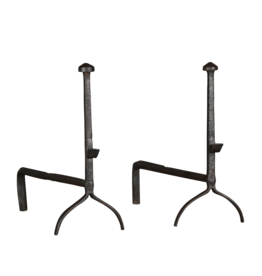 Elegant XVII Century Rustic Andiron