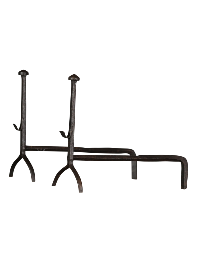 Elegant XVII Century Rustic Andiron