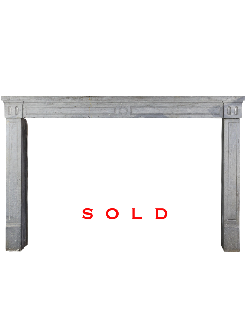 Maison Leon Van den Bogaert 18Th Century French Grey Stone Vintage Fireplace Surround