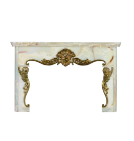 Maison Leon Van den Bogaert Abondant Onyx Fireplace Surround With Angels
