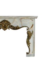 Abondant Onyx Fireplace Surround With Angels