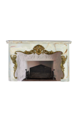 Abondant Onyx Fireplace Surround With Angels