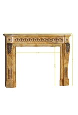 Jaune De Sienne Marble Fireplace Surround With Bijouterie