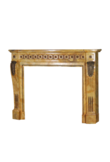 Jaune De Sienne Marble Fireplace Surround With Bijouterie