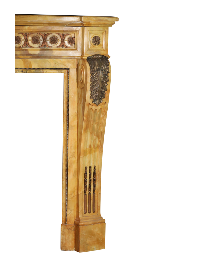 Maison Leon Van den Bogaert Chimenea de Mármol Jaune De Sienne con Bijouterie