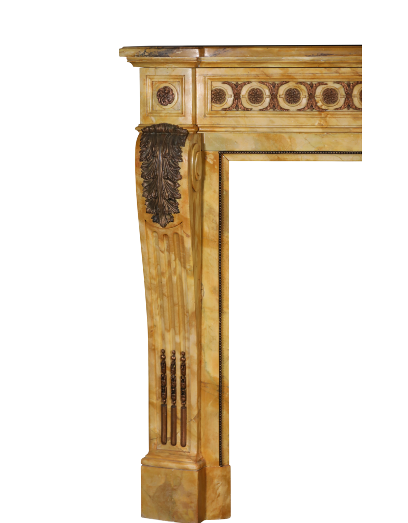 Maison Leon Van den Bogaert Chimenea de Mármol Jaune De Sienne con Bijouterie