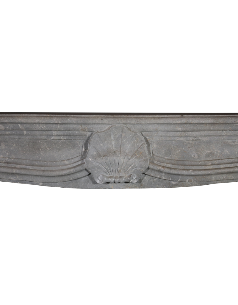 Naive French LXV Style Grey Stone Fireplace Surround