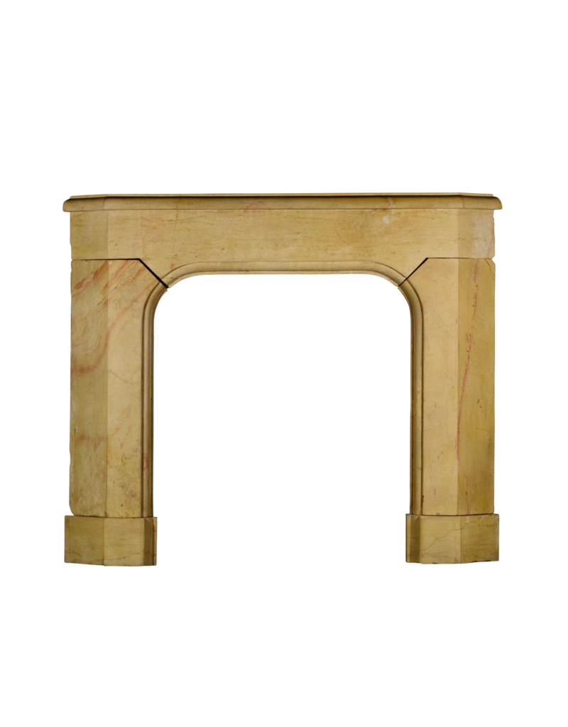 French Art Deco Period Stone Corner Fireplace Surround