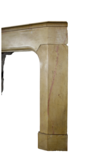 French Art Deco Period Stone Corner Fireplace Surround