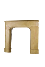 French Art Deco Period Stone Corner Fireplace Surround