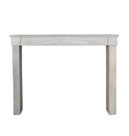 Simple French Bleu Bicolor Stone Fireplace