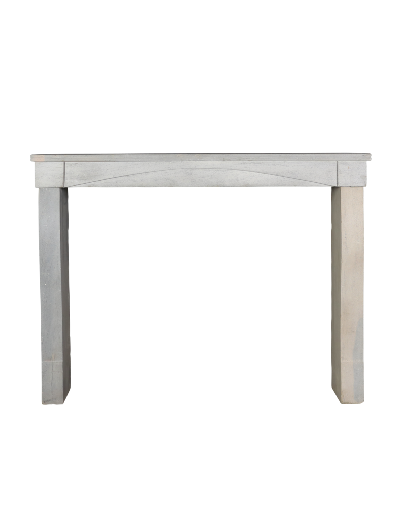 Simple French Bleu Bicolor Stone Fireplace