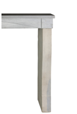 Simple French Bleu Bicolor Stone Fireplace