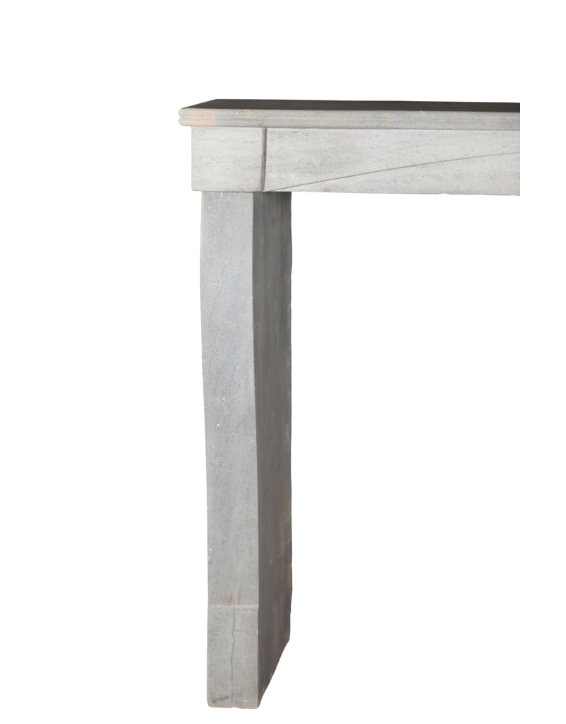 Simple French Bleu Bicolor Stone Fireplace