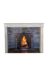 Simple French Bleu Bicolor Stone Fireplace