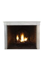 Simple French Bleu Bicolor Stone Fireplace