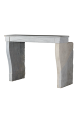 Simple French Bleu Bicolor Stone Fireplace
