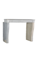 Simple French Bleu Bicolor Stone Fireplace