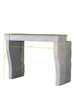 Simple French Bleu Bicolor Stone Fireplace