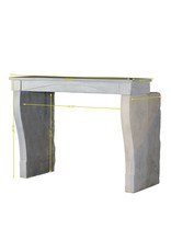 Simple French Bleu Bicolor Stone Fireplace