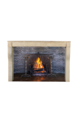 French Beige-Sand Limestone Fireplace Surround