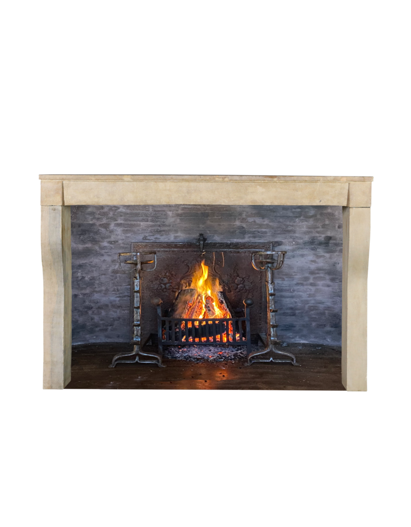 Original French Limestone Fireplace Surround