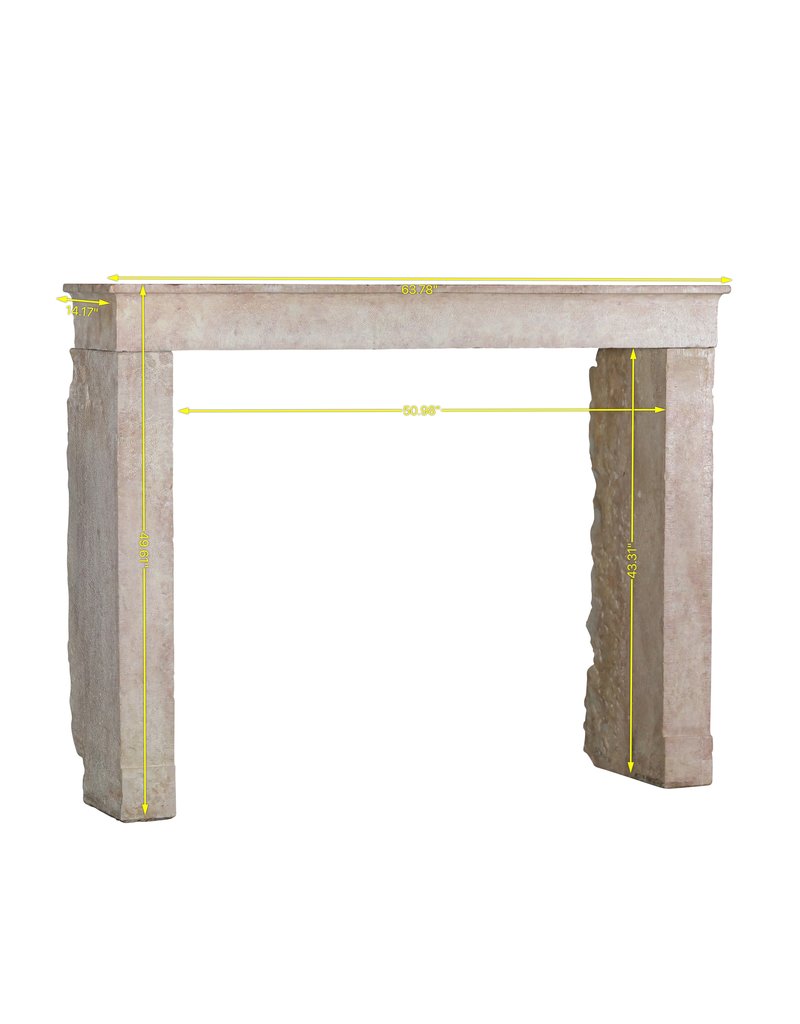 French Rose Liseron Stone Reclaimed Fireplace Surround