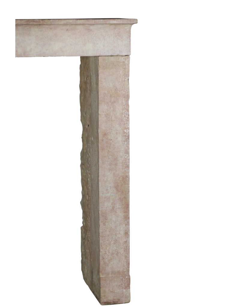 French Rose Liseron Stone Reclaimed Fireplace Surround