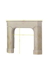 French Art Deco Period Stone Corner Fireplace Surround