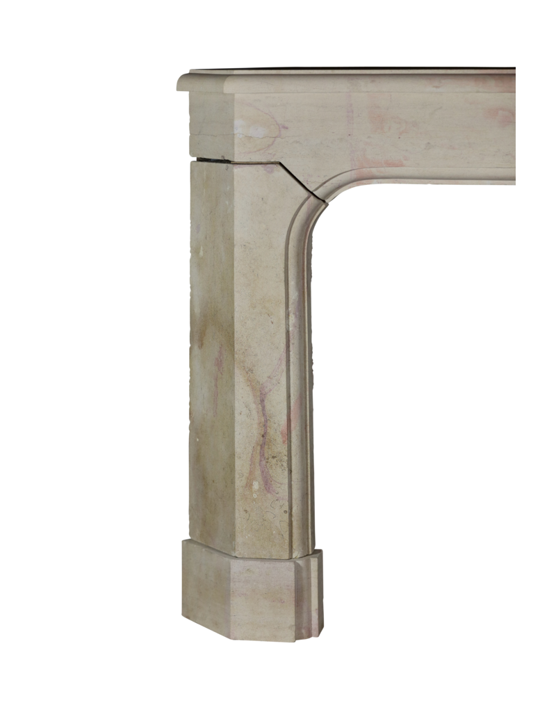 French Art Deco Period Stone Corner Fireplace Surround