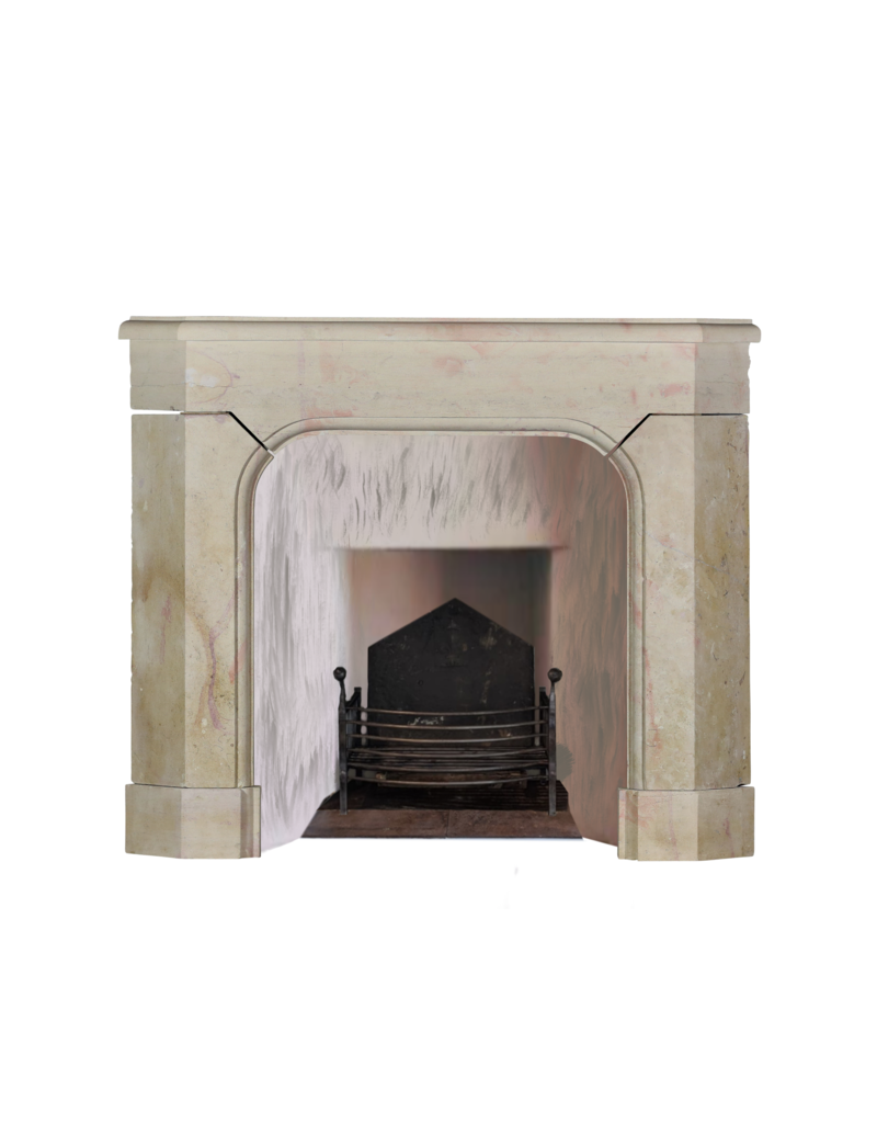 French Art Deco Period Stone Corner Fireplace Surround